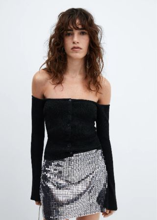 Falda Mango Talla L lentejuelas