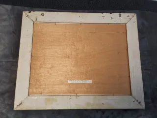 Cuadro decorativo dorado con paisaje