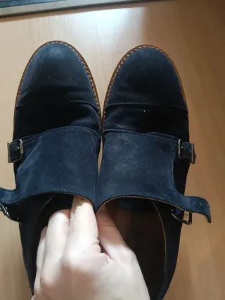 Mocasines de ante azul