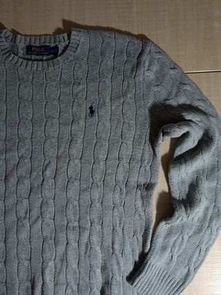 Jersey Polo Ralph Lauren Gris Trenzado