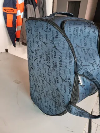 Borsone Trolley Blu e Nero