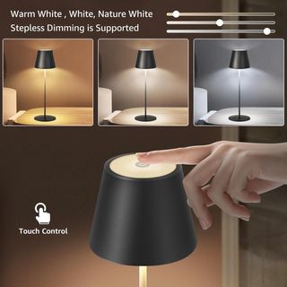 2x LAMPADA da tavolo LED ricaricabile a batteria