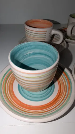 Juego 6 tazas de café de cerámica