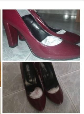 Scarpe rosse eleganti con tacco