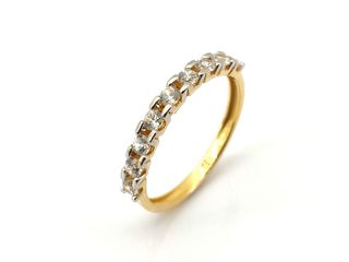 sortija oro 18k con piedra con circonita t. 17 (18,16 mm)