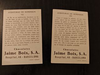8 Cromos Aventuras de Robinson
