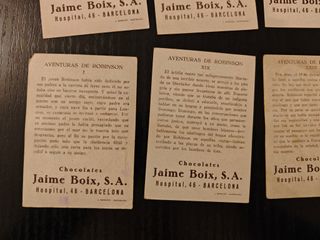 8 Cromos Aventuras de Robinson