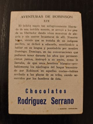 8 Cromos Aventuras de Robinson
