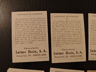 8 Cromos Aventuras de Robinson