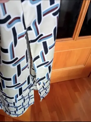 Vestido camisero largo estampado