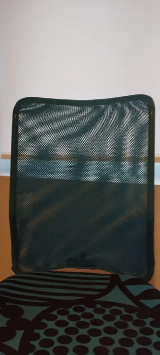 Silla de estudio juvenil azul y negra