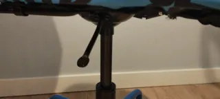 Silla de estudio juvenil azul y negra