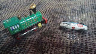 Tren y Coche Miniaturas Latón Vintage