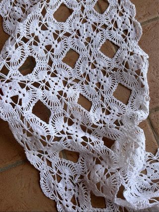 Centrotavola uncinetto cotone bianco