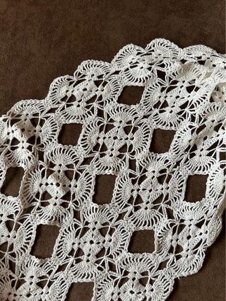 Centrotavola uncinetto cotone bianco