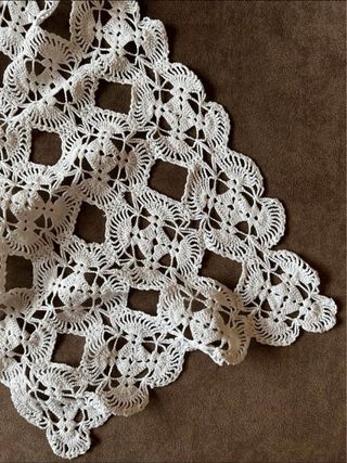 Centrotavola uncinetto cotone bianco