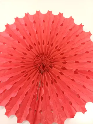 4 Festoni Rotondi Carta Rossi