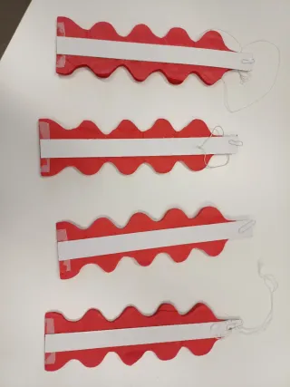 4 Festoni Rotondi Carta Rossi