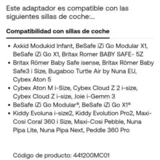 ADAPTADORES BUGABOO FOX 2,3, 5  BUFFALO GRUPO O