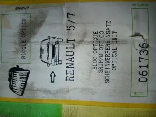 Faro Delantero Dcho  nuevo Renault 5 / 7 Valeo