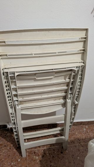 2x Sillas Plegables Plástico Blancas