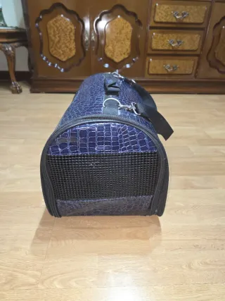Transportín perro/gato azul