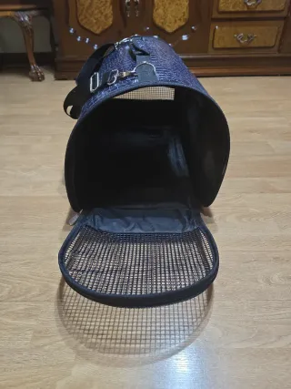 Transportín perro/gato azul