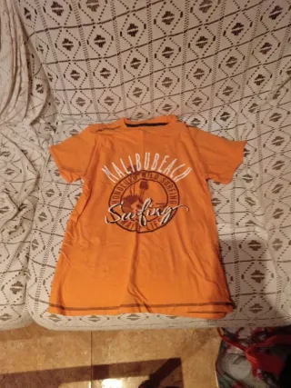 Camiseta niño naranja Malibu Beach