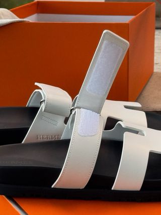 Sandals “HERMES” de cuero blanco - talla “40”