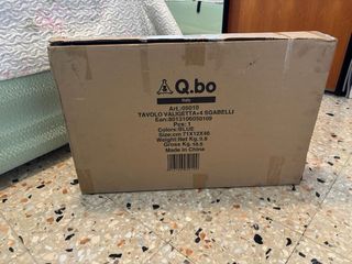 Tavolino campeggio con 4 sgabelli blu