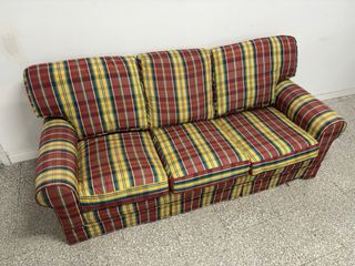 Sofá alta calidad de 3 plazas con estampado tartán