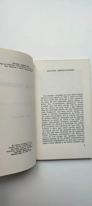 Pedro Gimferrer. Poemas 1963-1969. Primera edición