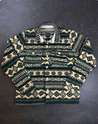 Pile anni 80 fantasia beige verde