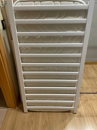 Cuna SUNDVIK blanca 60x120cm + colchón+ chichonera