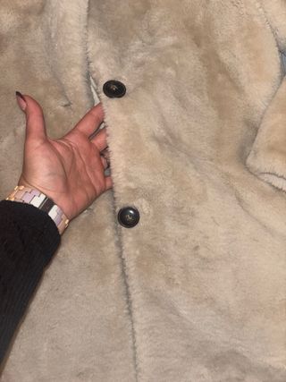 Abrigo de pelo beige