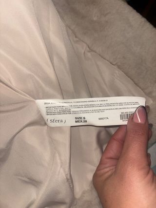 Abrigo de pelo beige