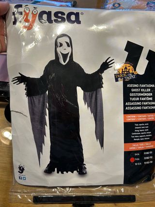 Disfraz Scream Fantasma Talla 7-9 Años