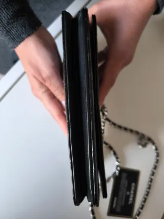 Bolso Chanel Negro Charol Acolchado