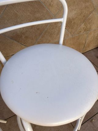 Juego de 2 Sillas Altas Cocina Metal