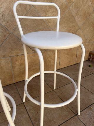 Juego de 2 Sillas Altas Cocina Metal
