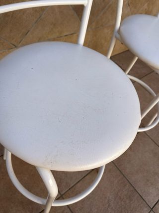 Juego de 2 Sillas Altas Cocina Metal