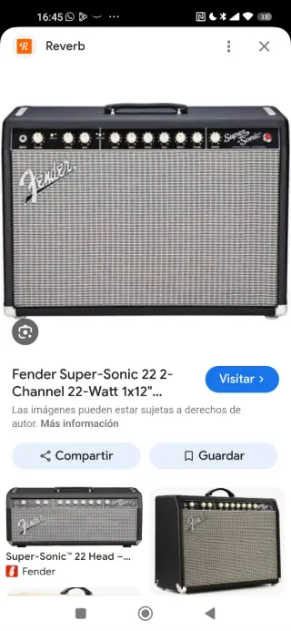 Amplificador Fender Super Sonic 22W