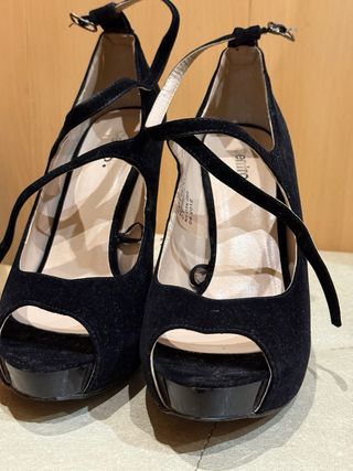Zapatos tacón alto negros high heels / talla 39