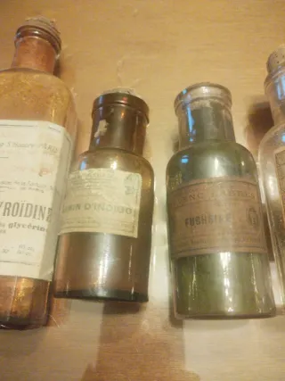 5 Bottigliette Antiche da Farmacia