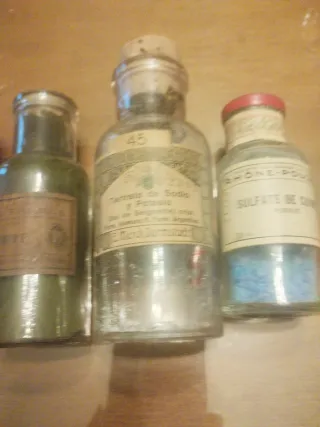 5 Bottigliette Antiche da Farmacia