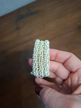 Braccialetto perline beige