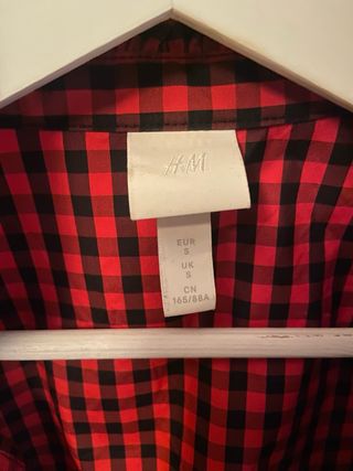 Vestido H&M cuadros rojo y negro Talla S