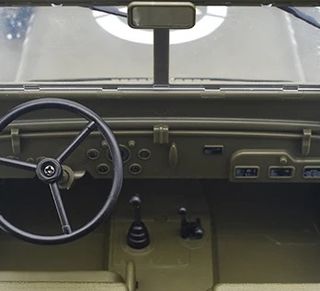 Jeep Militar Willys con Ametralladora. RC 1:10