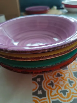 Vajilla 12 piezas cerámica colores
