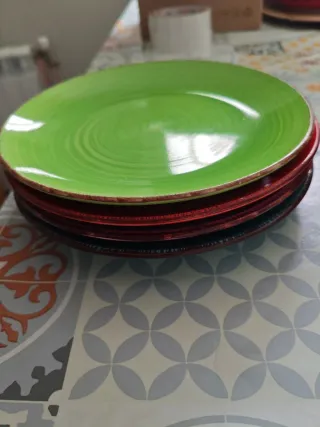 Vajilla 12 piezas cerámica colores
